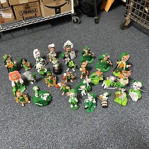 28 Pc Annalee Mobilitee Doll Lot St Patricks Day