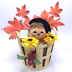 Annalee 2009 Harvest Centerpiece Mouse 10" Thanksgiving Doll Basket w /Tag MINT