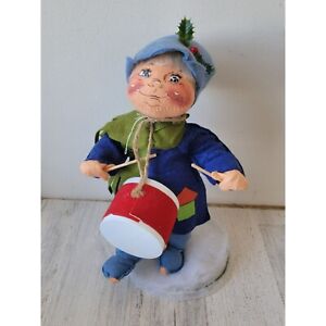 Annalee 1987 Drummer Boy mistletoe plush Xmas decor