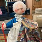 1998 Annalee Mobilitee Dolls  #5488 Mrs Santa Quilting 12" NOS With Tags