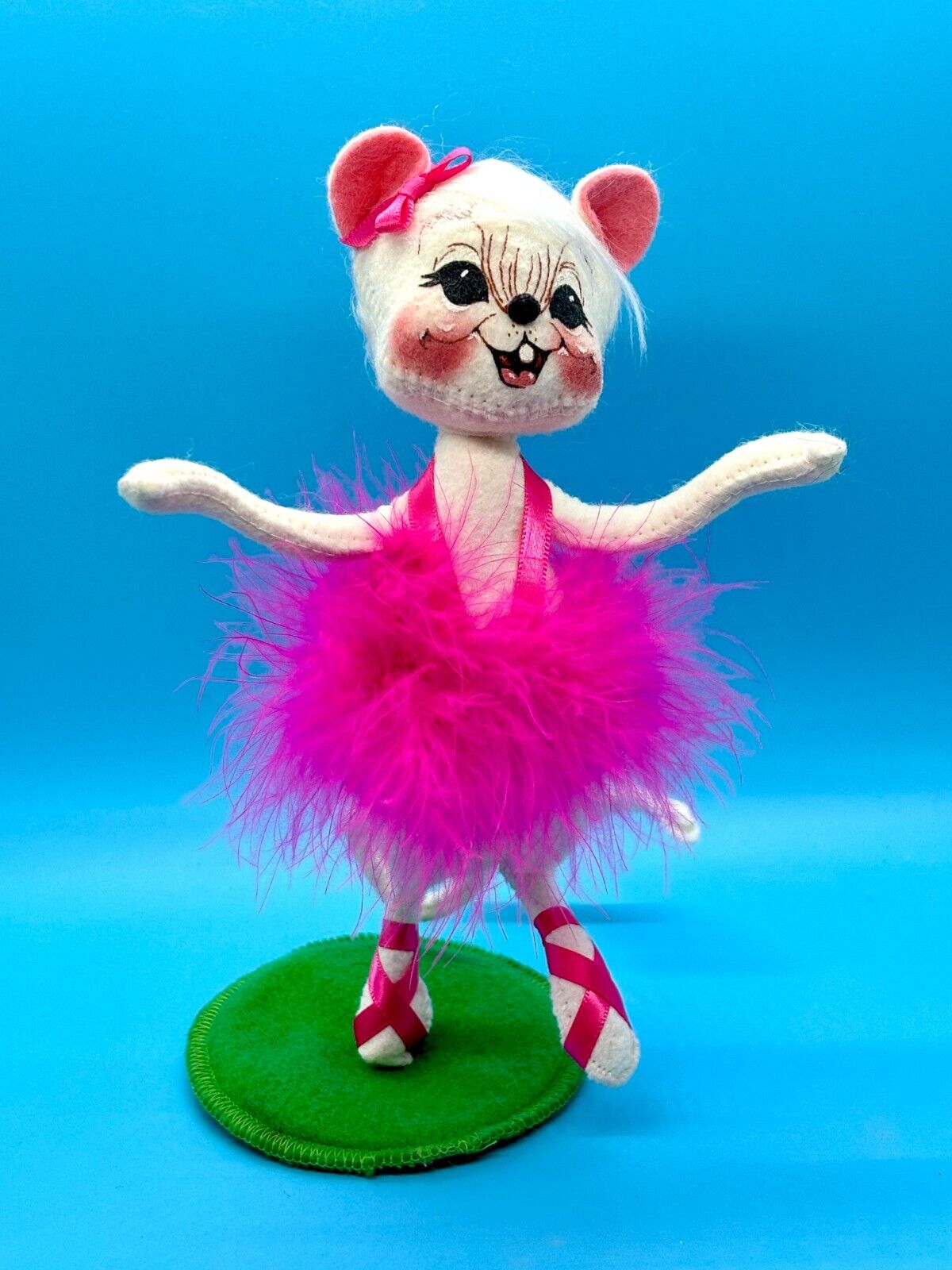 2000 Annalee 7" Ballerina Mouse in Pink Tutu #210700 Clean