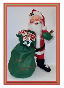 30" Annalee Santa Claus with Present Bag
