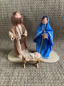 3 pc AnnaLee Nativity Holy Family - Jesus Mary Joseph ( Made In The USA) 1998-99