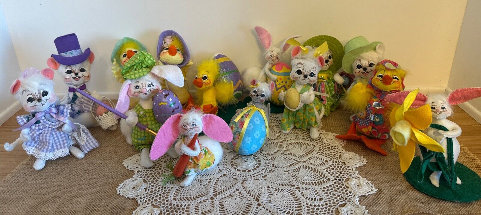Annalee Easter Lot Mice Rabbits Ducks Spring