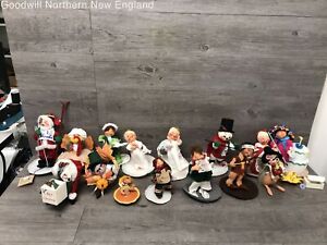 15 Pc Annalee Mobilitee Doll Lot Christmas Thanksgiving 15th Anniversary + Pins