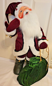 AnnaLee Mobilitee 2005 Large Stand Up Christmas Mr Jinglebell Santa 31 inch. Vtg