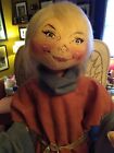 Vintage Annalee Large Heralding Angel Doll Wood Base Christmas 30" Tall With Tag