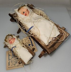 Vintage Annalee Baby Jesus Dolls Nativity Large & Ornament Christmas 7175 7881