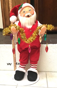 AnnaLee Mobilitee Doll Christmas Holly Berry  Santa Large 30 Inch RARE!