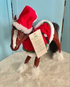 ANNALEE  10" Snowflake  Clydesdale Horse Christmas Holiday Plush Toy MINT RARE