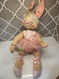 Annalee 1968  Mobilitee bunny rabbit ballerina tutu 26 inch USA with Tag