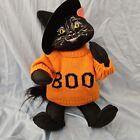 RARE Annalee 12" Scaredy Witch BOO Cat - 302301