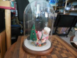 Annalee Glass Dome 13 high, 26 around, Santa playing with Train Code #5408 CUTE!