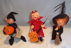 Annalee lot of 3- Witch/Elf/Devil trick or treater w/ tags