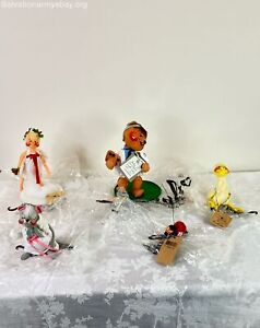 LOT OF 5 ANNALEE DOLLS WITH BAGS AND TAGS, DOCTOR, ANGEL, LADY BUG PICK AND MORE