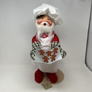 Annalee DOLL 18" Chef Santa Holding Tray Gingerbread Cookies 56329 555195 5492