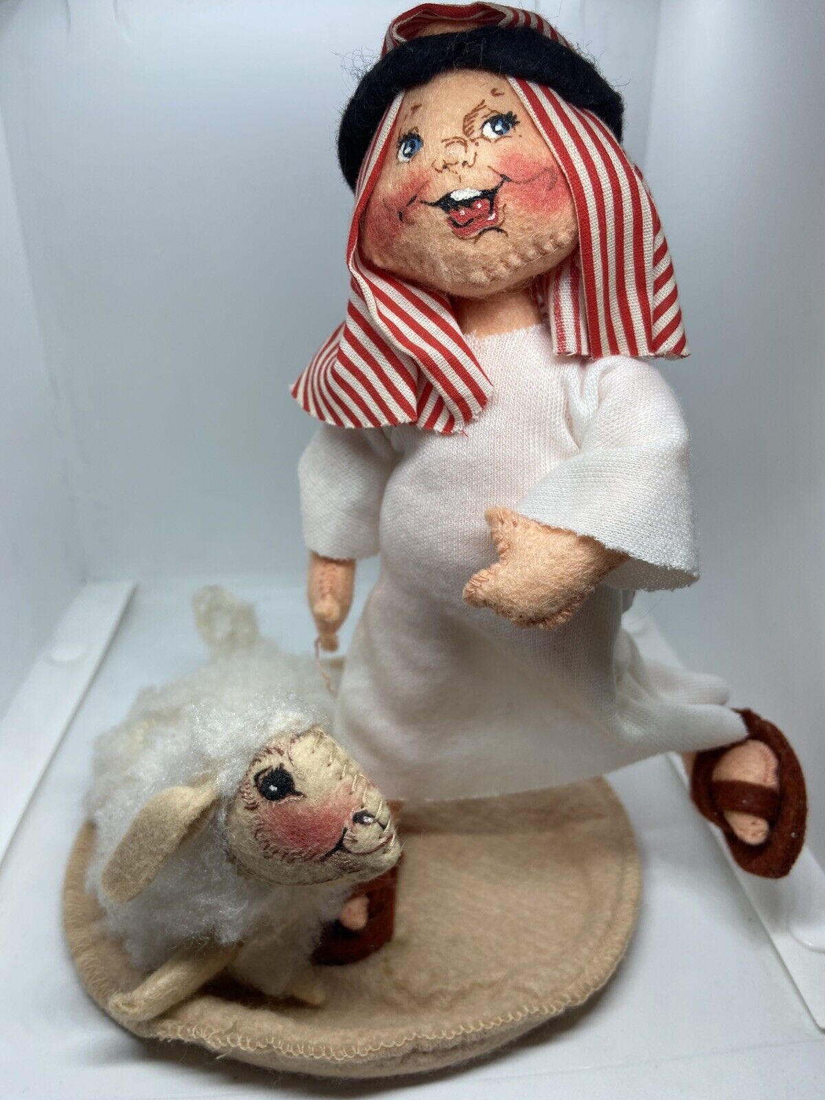 Annalee 1993 Shepherd with Sheep Vintage 1993 Nativity Scene Doll Made in USA