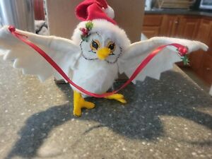 Vintage Annalee White 1990 Great Snowy Christmas Owl 24” Wing Span Meredith USA