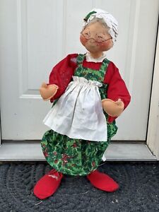 AnnaLee Mobilitee Posable Christmas Mrs Santa Clause 30" Doll Vintage 1971 RARE!