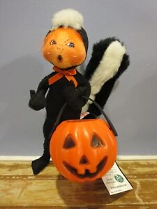 Vintage 2001 Annalee 7" Lil' Skunk Kid Trick Or Treat Halloween Doll - Rare