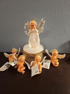 Lot 4 Precious Lil Angels Annalee Dolls 5" & 1995 Standing Angel