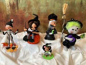 Annalee Halloween Plush Figures 5 Adorable 2004, 2011, 2012, 2013 Nice!