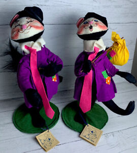 Vintage Annalee HOBO Cat Dolls. Large 15” Figures.