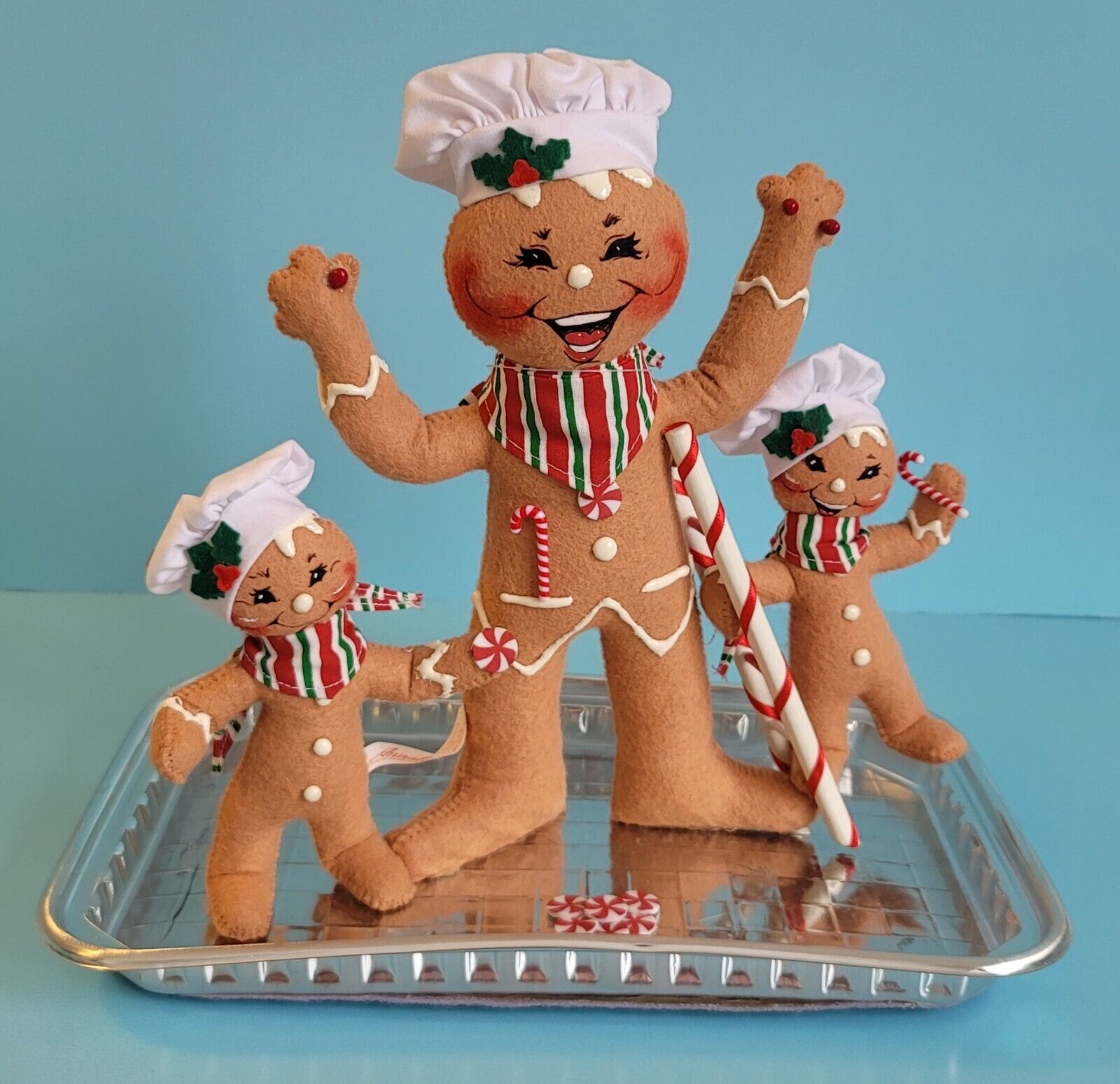 Annalee Doll 969206 Ginger Fun Kit Gingerbread Men Trio As-Is