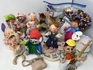 Annalee Dolls Mixed Lot of 12 - All Occasions - Mouse Rabbit Birthday Spring