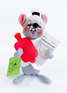 Vintage Annalee Mobilitee Doll Nurse Mouse w/ Temperature Chart with Tag