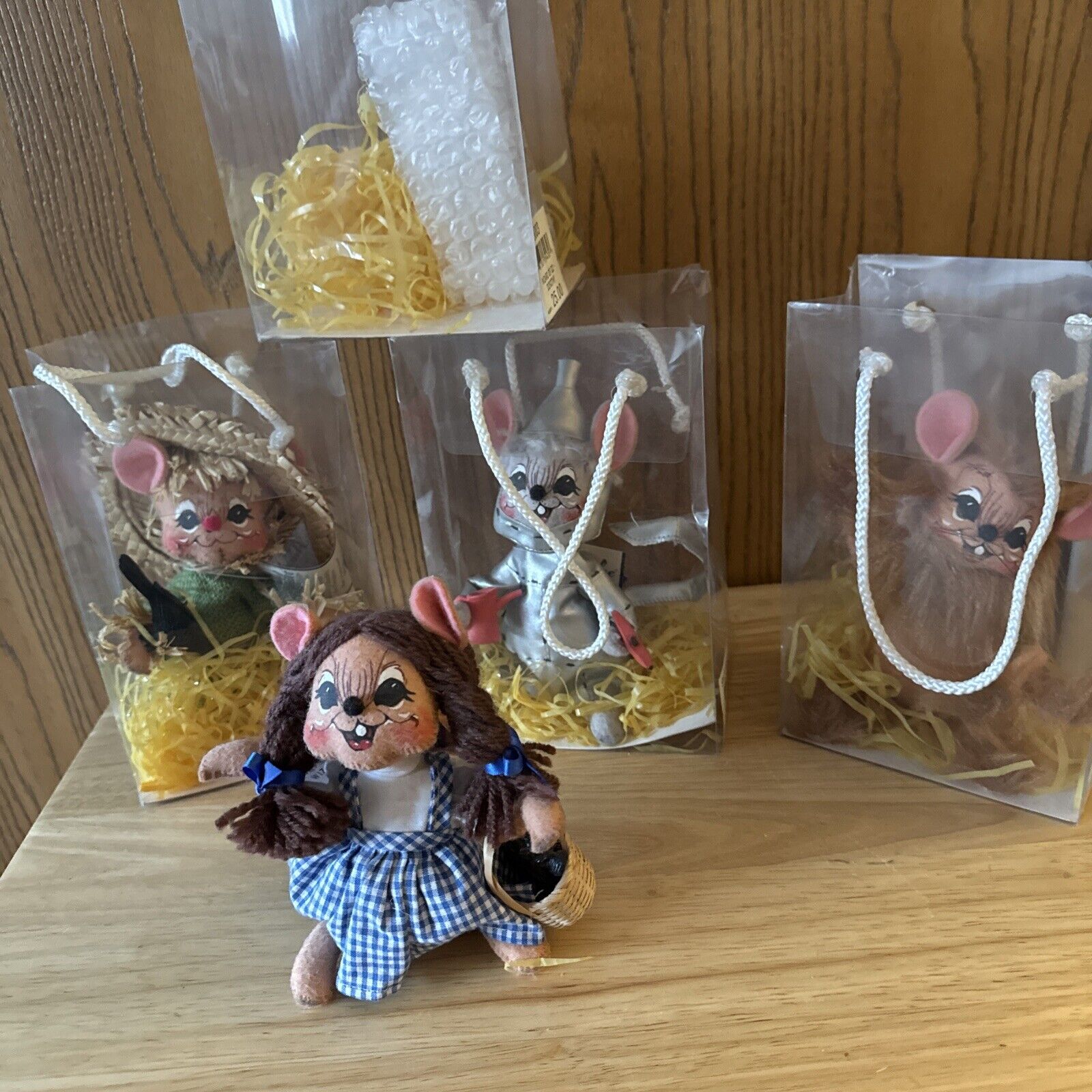 Wizard Of Oz Annalee Mice Dorothy, Scarecrow, TinMan, Lion 2003 Macys Excl