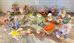 New ListingANNALEE RaRe Lot 20 Easter Spring Bunny Rabbit Mice Mouse Ducks Vtg Chicks Egg