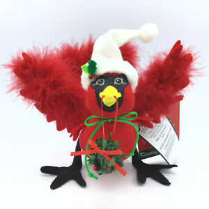Annalee 2001 Kissing Cardinal 8" Red Bird Christmas Doll w/ Tags  EUC - L@@K!