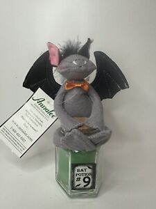 2012 6” Bat Potion #9 Halloween Annalee Doll On Glass Jar
