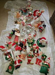 Annalee Christmas Dolls, lot of 32  Mostly older Annalees