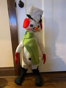 1971 AnnaLee Mobilitee Doll Christmas Snowman Large 34 Inch RARE!