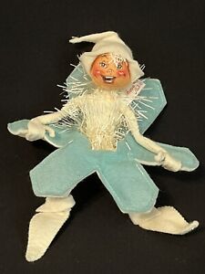 VTG. 1955 Annalee Frosty Elf. Christmas White & Aqua Clean And Ready To Display