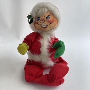 Annalee Dolls Large 18" Santa Helper Gnome Kid Open Mouth  1973 Christmas Decor