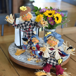 NWT ANNALEE 12" SCARECROW DAD / MOM / BOY Family LOT/3 2021 FREE SHIP