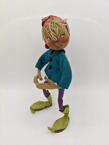 Old Rare 1950's Annalee Elf doll, 10", w/letter from Company dated 1993, Vintage
