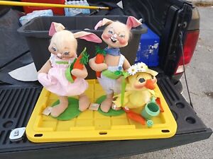 LOT Annalee 18" SPRING EASTER BUNNY RABBIT  & 12" Duck WATER CAN NEW TAGS