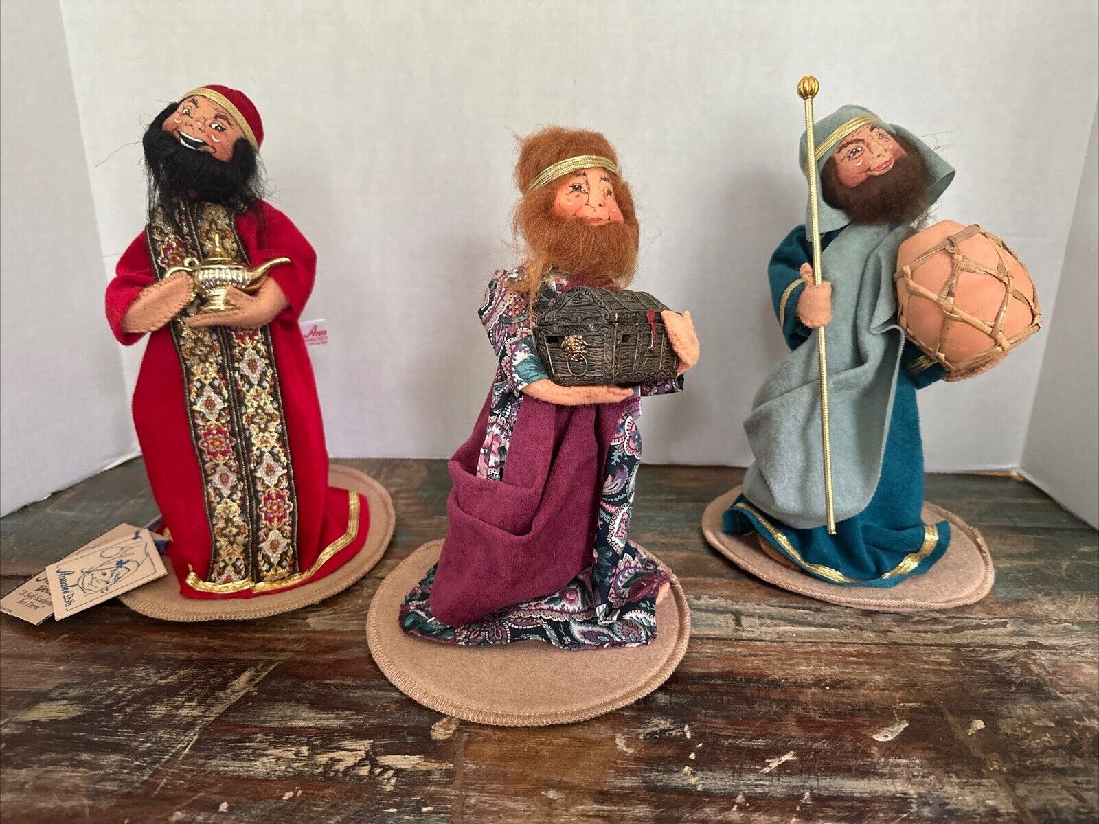 Annalee Dolls 3 Wise Men Nativity #5434 #5433 #5435 Christmas Kings Lot 1999 NWT
