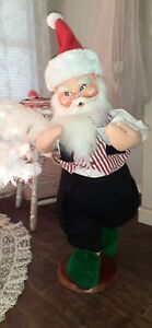 Vintage Annalee Santa 30" Feather Pen and Map 2002 Rare