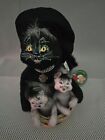 Annalee VIP Reward Midnight Cat/Kittens. #4 of 34. Super Rare Exclusive. 9inch.
