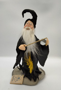 Vintage Annalee 10" Tall Merlin the Magician Wizard 1989 with Tags on Felt Base