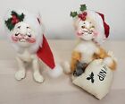 Annalee Mobilitee Dolls Christmas Cats Catnip 1999 2002 4”