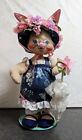 Vintage 1992 Annalee Mobilitee 21" Mrs. Easter Bunny Rabbit DOLL Spring Umbrella