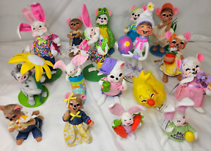Annalee 18 mixed lot Spring Easter theme Dolls 3-9” bunny elf New open w tags