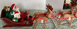 Annalee Santa and 8 Reindeer  Limited Edition late 1980's #5402
