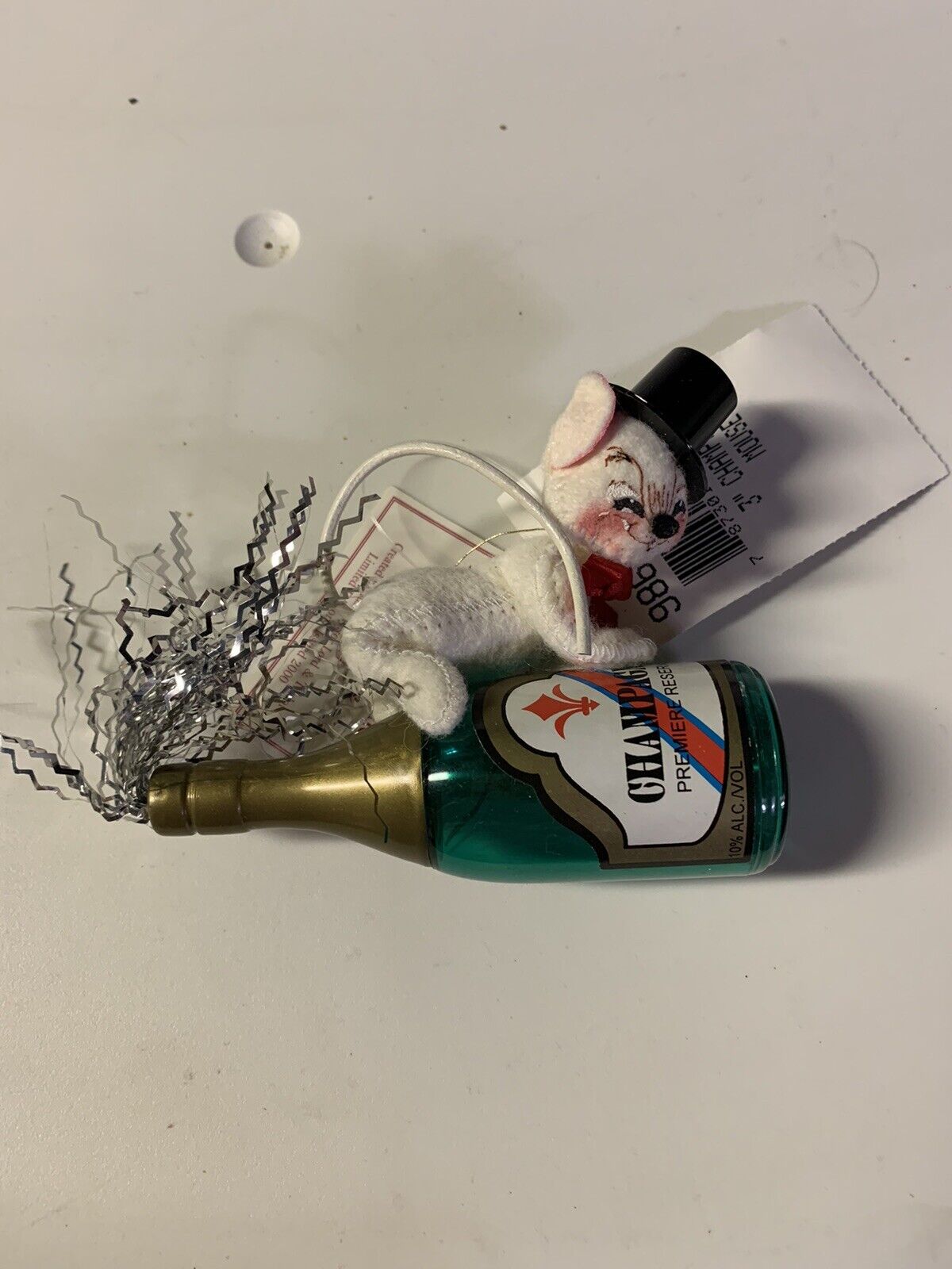 Vintage Annalee 3” Champagne Mouse Ornament Exclusive Lord&Taylor NWT